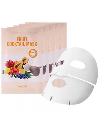 Успокаивающая и увлажняющая витаминная маска Фруктовый Коктейль для всех типов кожи лица Fruit Cocktail Mask, фото 1, цена