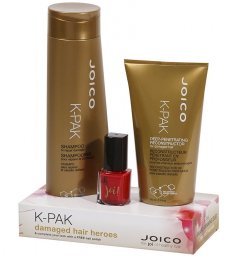 Фото - Joico K-PAK Caddy Set: SH + DPR - Joico Набор-шампунь для поврежденных волос + маска реконструирующая + лак д/ногтей!) - 300 ml+150 ml, фото 1, цена