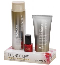 Фото - Joico Blonde Life Caddy Set - Joico Набор: шампунь + маска для сохранения яркости блонда + лак д/ногтей! , фото 1, цена