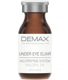 Фото - Мультипептидный Концентрат-Сыворотка от отеков под глазами и кругов Demax Under Eye Elixir Myltipeptide System, фото 1, цена